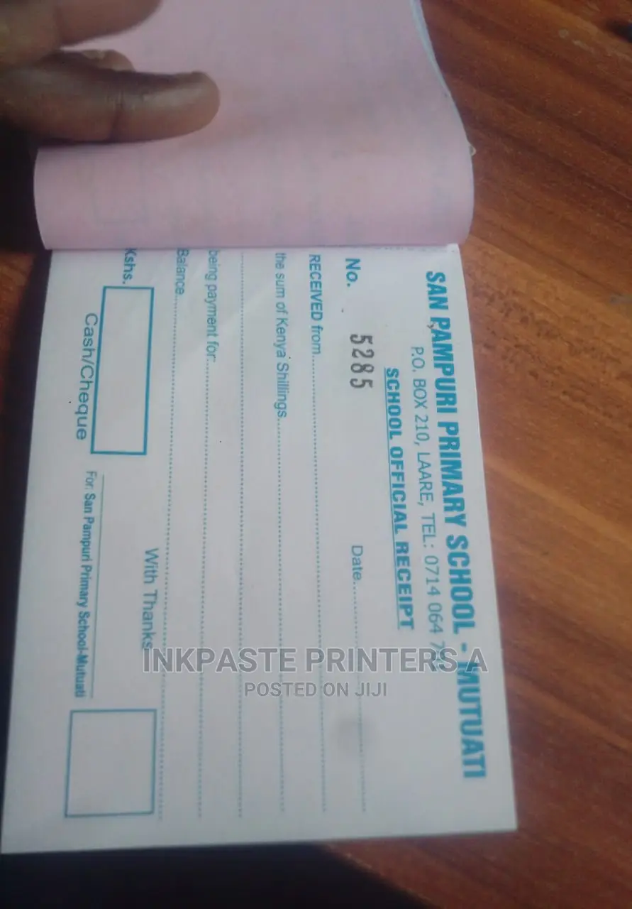 Customized Receipt Books Printing Services