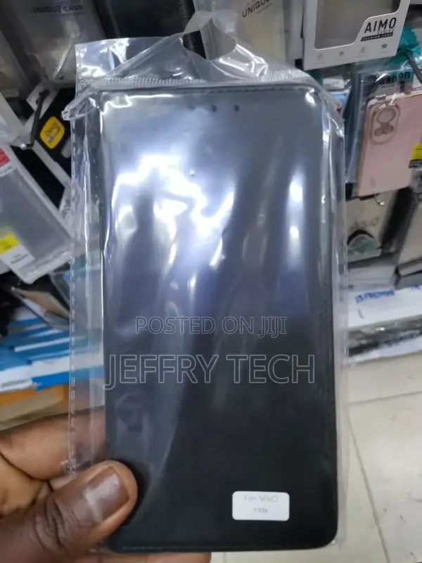 Vivo Y33S Flip Cover | Leather Finish | Inside Pockets Sta