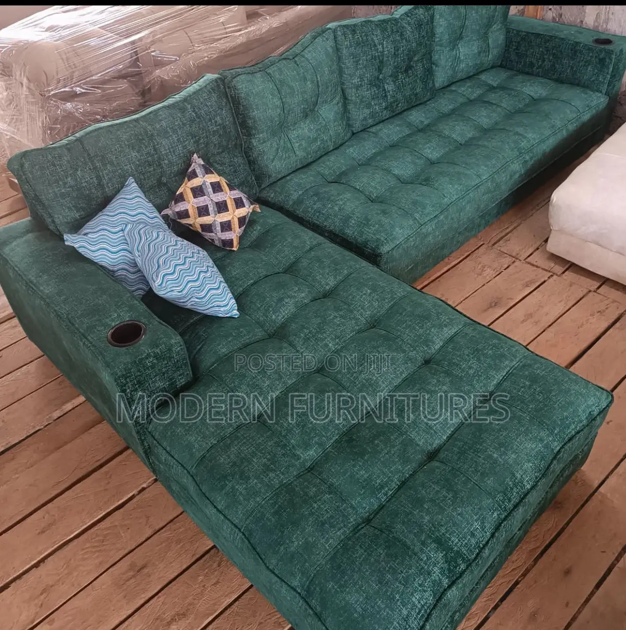 Green L Sofa