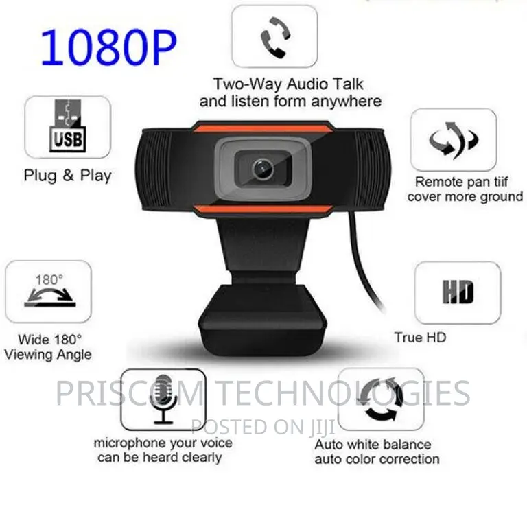USB Web Camera 1080P HD Computer Laptop Webcams Built-in Mic