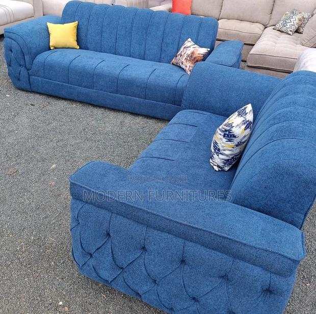 Blue 5 Seater Sofa