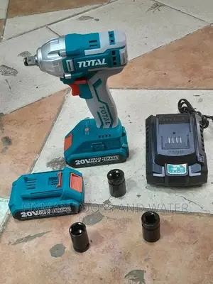 Total Cordless Impact Wrench + 3 Free Socket 2 Batteries