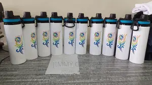 Eco Friendly Metallic, White Water Bottles