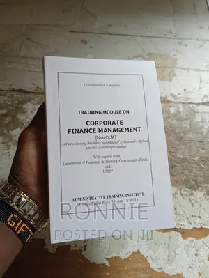 Training Module on Corporate Finance Management Book by Gove