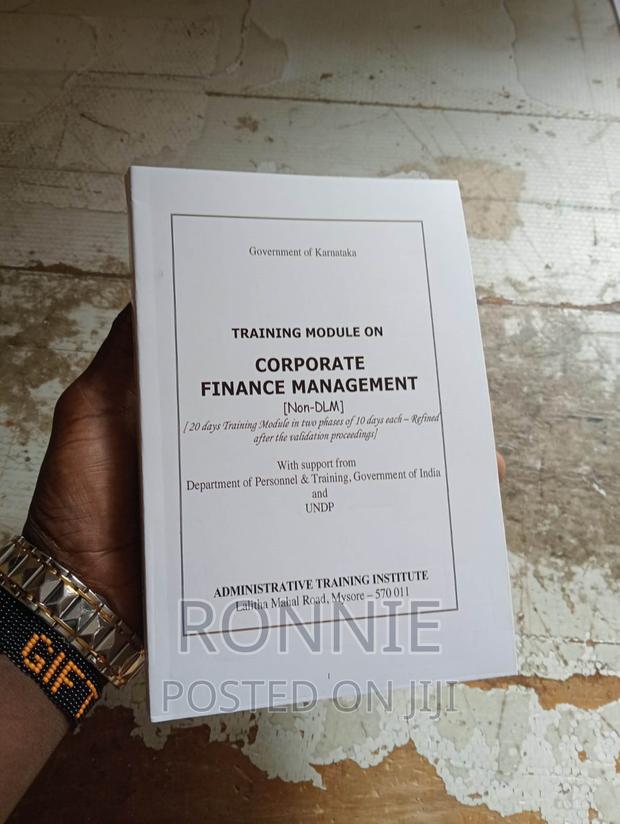 Training Module on Corporate Finance Management Book by Gove
