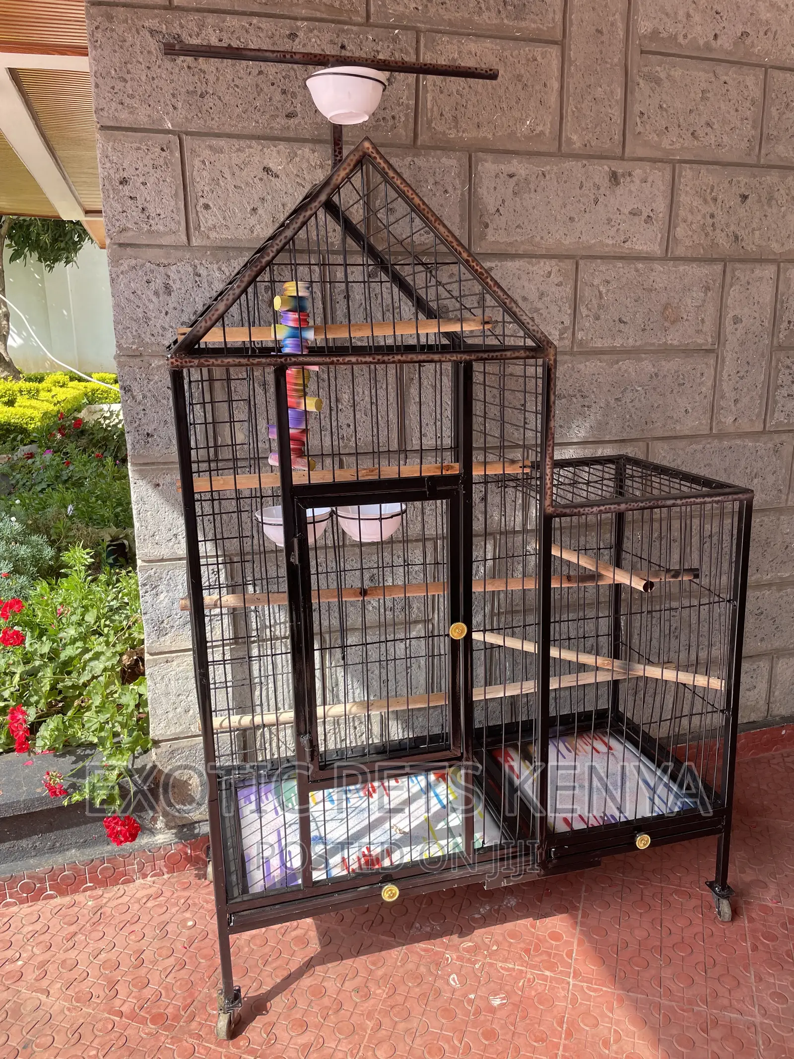 Fully Loaded Parrot Cage