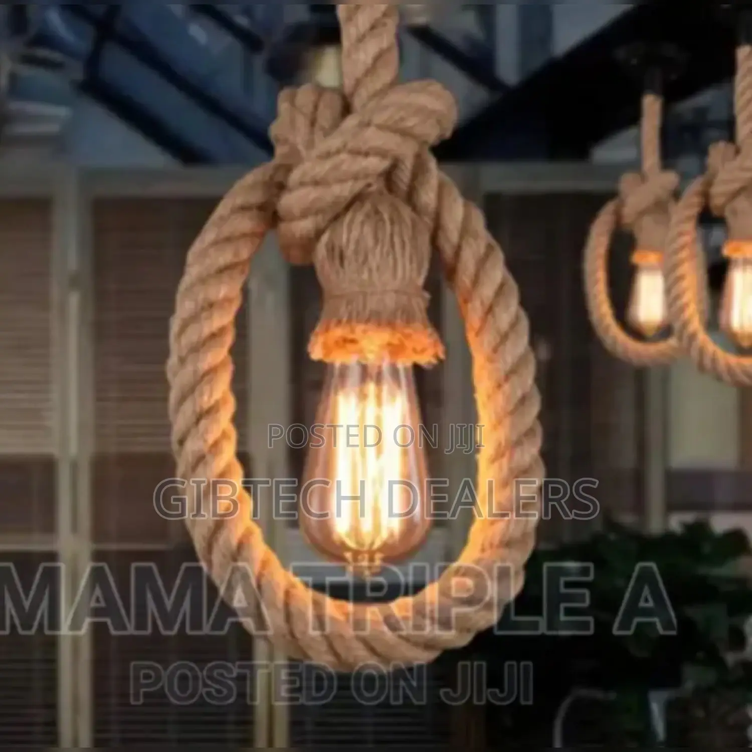 Rope Pendant Light, Rope Pendant Light With Bulb