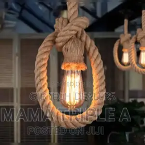Bulb With Rope Pendant Lights
