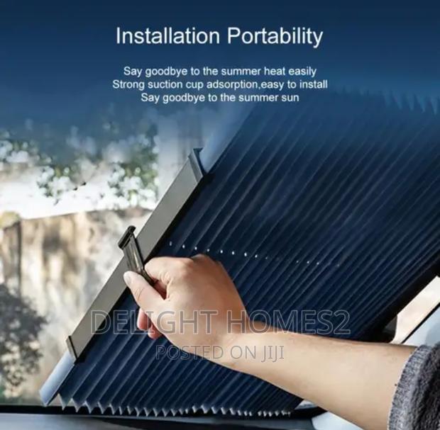 Durable Aluminium Retractable Windscreen Shade Sunvisor - main view