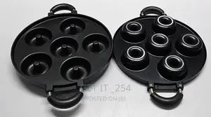 Quality Die-Cast Non-Stick Induction Heavy Donut 6 Slot Pan