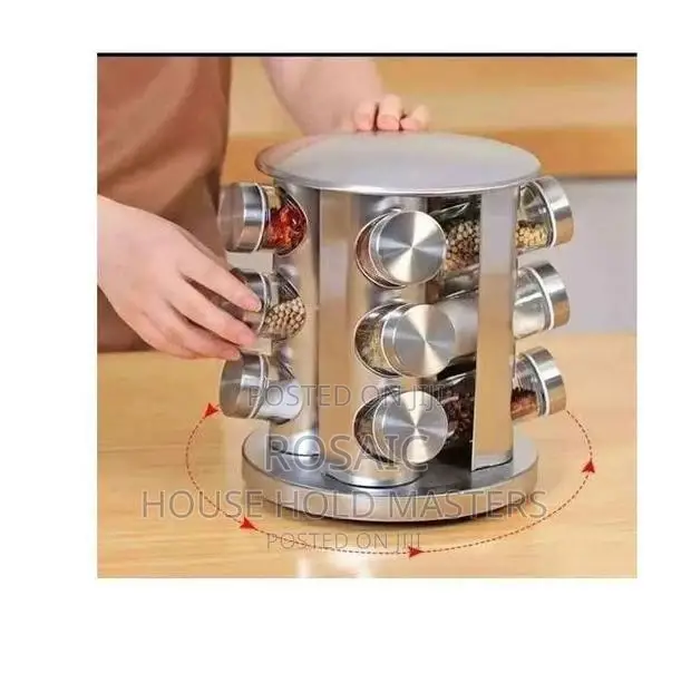 12 Jars Rotating Spice Rack