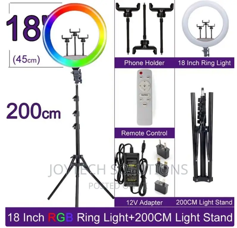 RGB 18 Inch Ring Light 45cm for Live