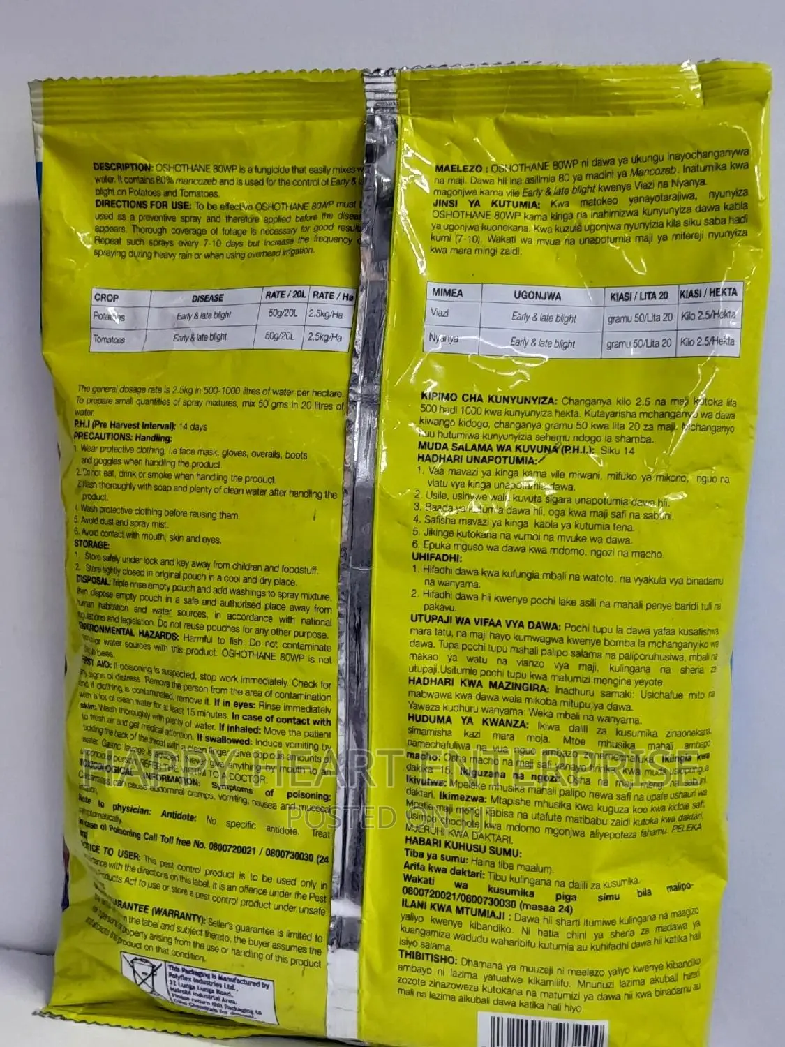Oshothane 80wp Fungicide 1kg