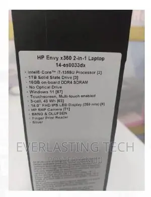 New Laptop HP Envy 14 16GB Intel Core I7 SSD 1T