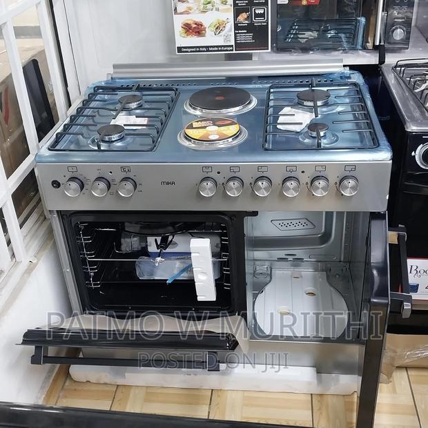 Mika Standing Cooker 60x90 4+2 Electric Oven Gas Compartment