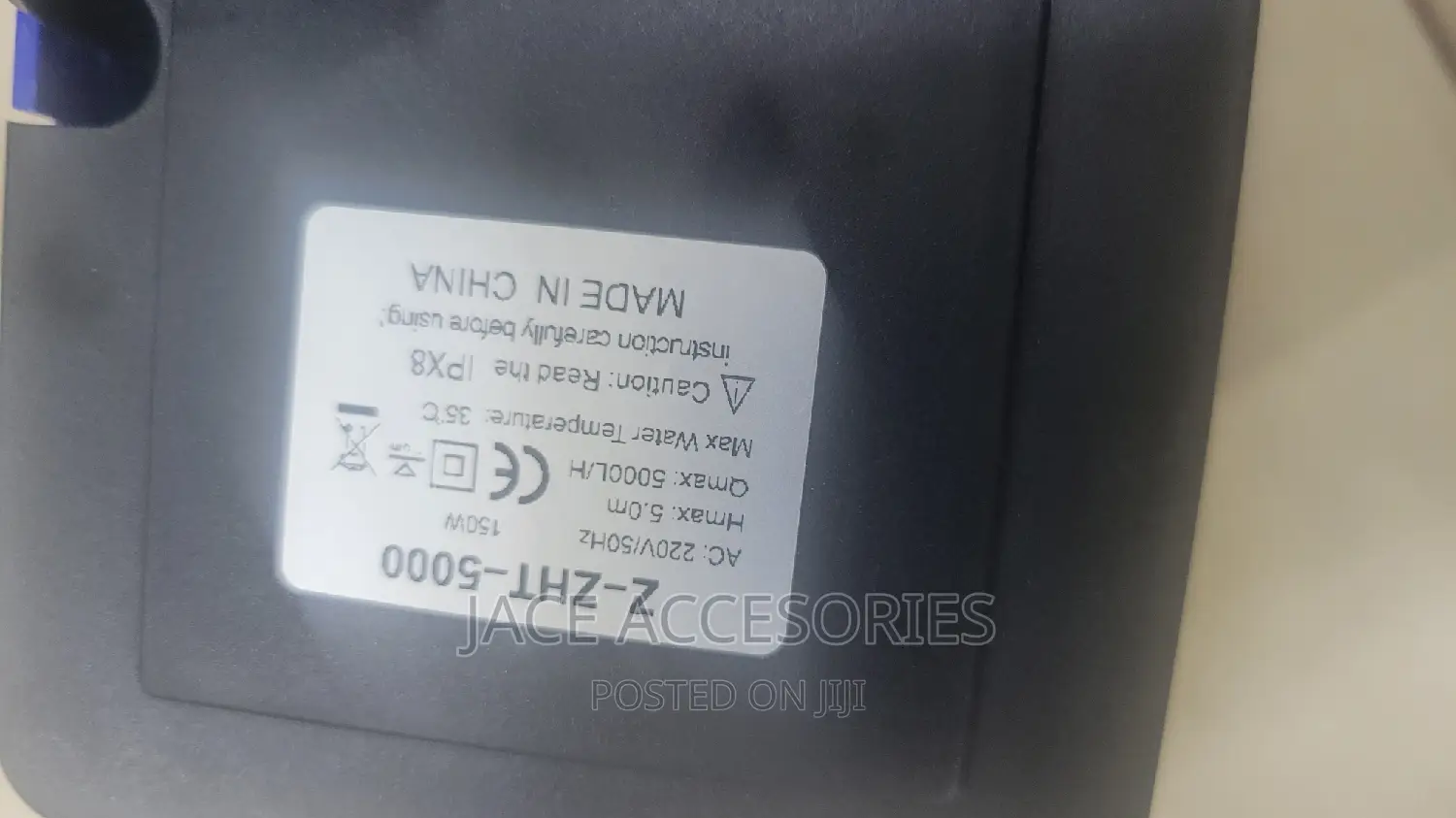 150w Fountain Pump H.Max 5m Q.Max 5000l/H