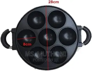 High Quality Non-Stick Induction Heavy Vitumbua 7 Slot