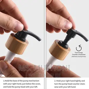 HANDS 2 in 1 Ceramic Soap/Lotion Bottle With Bamboo Base