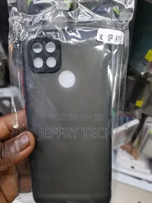 Oppo A15, Oppo A15s Matte Finish Smoke Cover (Blue, Camera