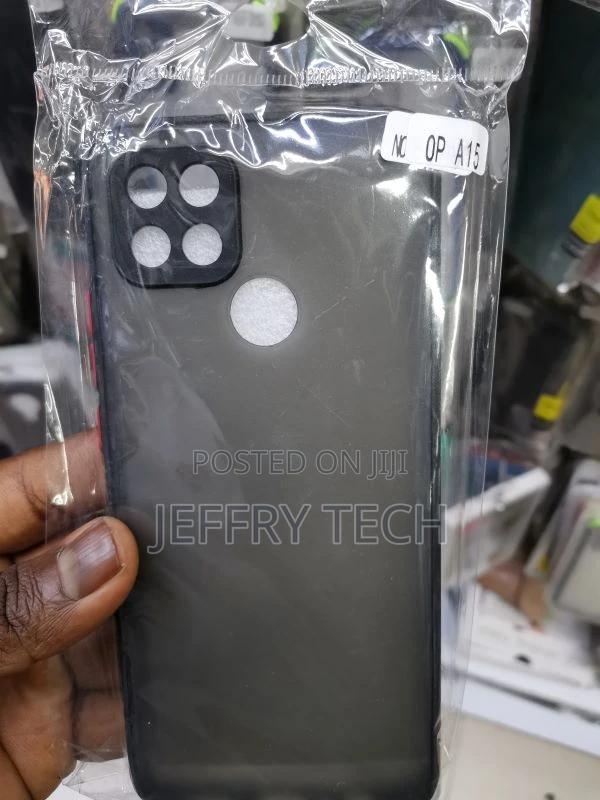 Oppo A15, Oppo A15s Matte Finish Smoke Cover (Blue, Camera