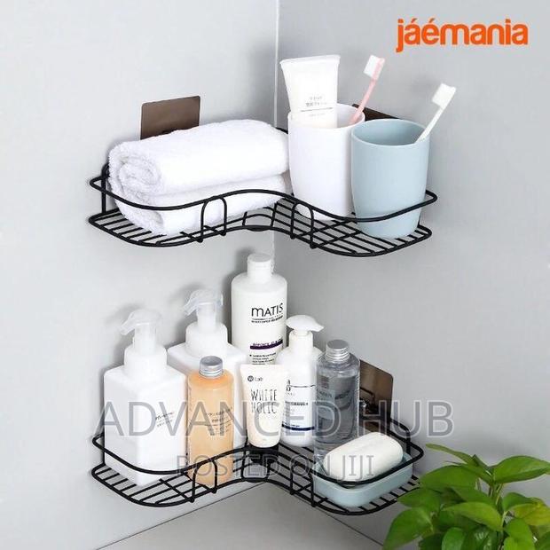 Corner Bathroom Shelf With Adhessive Stickers - thumbnail 5
