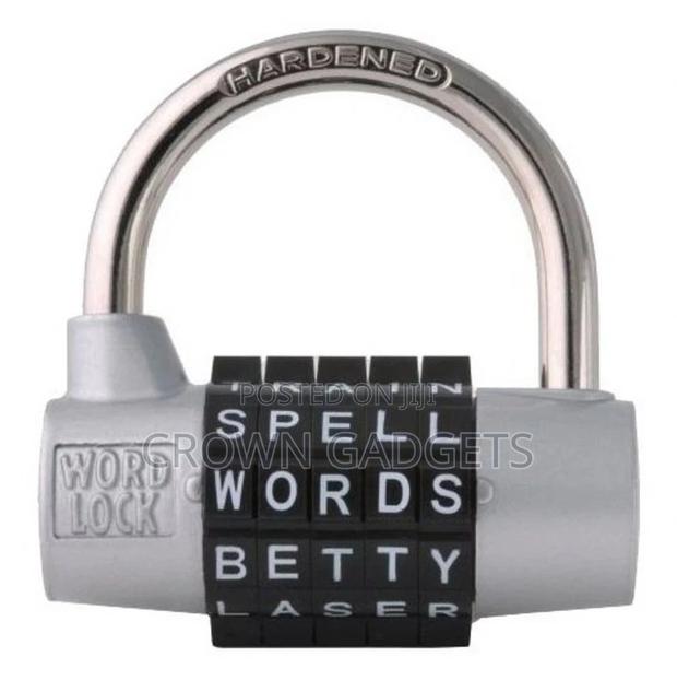 5 Letter Heavy Duty Alloy Padlock Password Sturdy Security - main view
