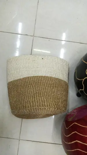 Basket Size 10 Brown and White