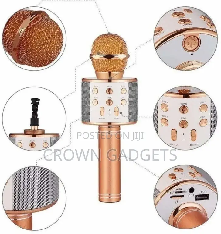 Bluetooth Karaoke Microphone Handheld Mic Speaker Home
