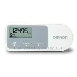 Omron Pedometer, Measures Number of Strides Distance Time