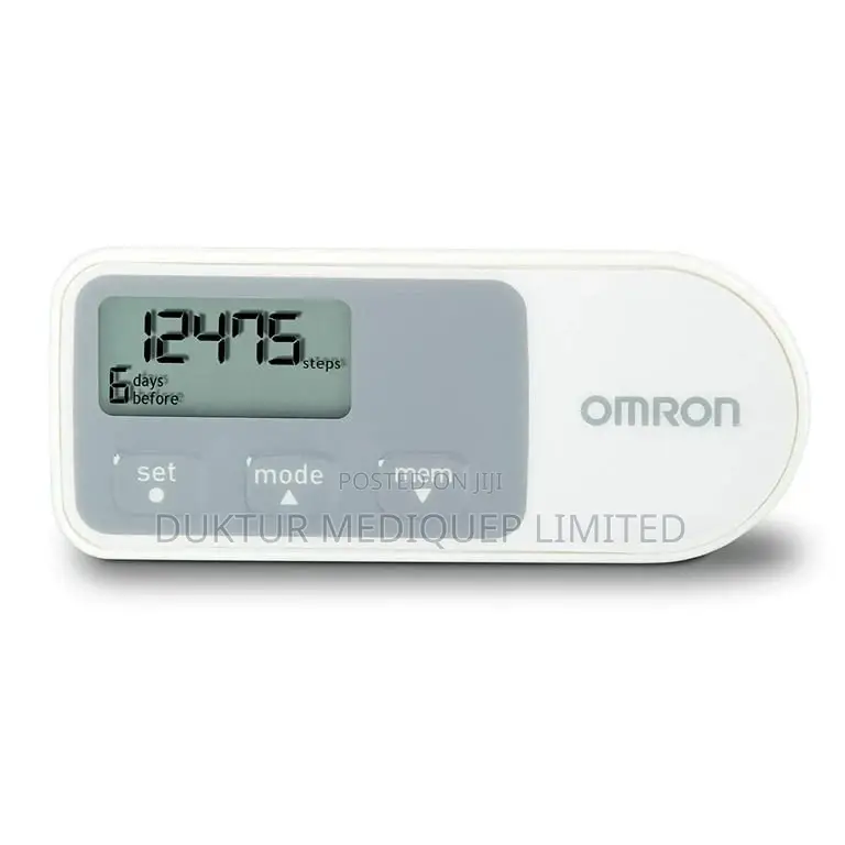 Omron Pedometer, Measures Number of Strides Distance Time