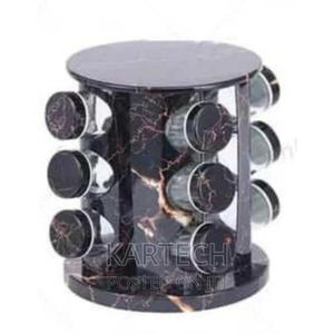 12 in 1 Spice Rack Marble Black - thumbnail 2