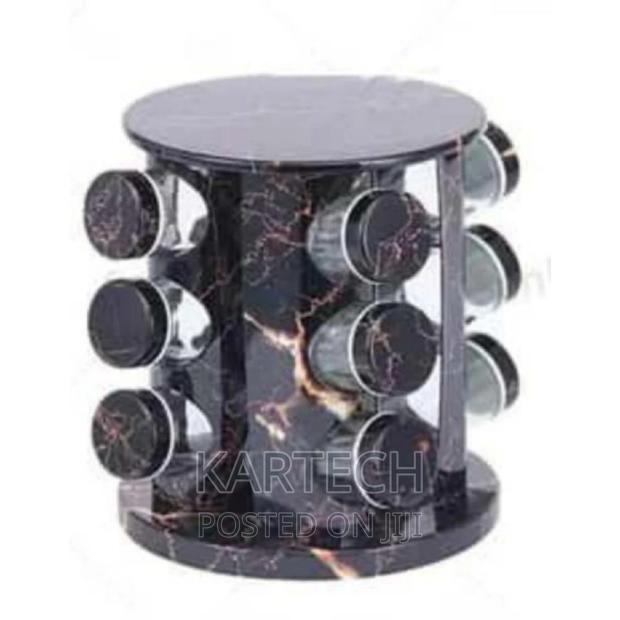 12 in 1 Spice Rack Marble Black - main view