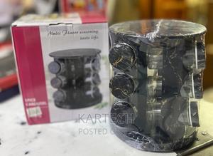 Rotating Marble Black Spice Rack 12 in 1 - thumbnail 2
