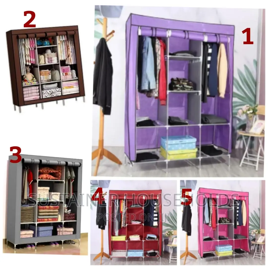 *Three Column Metallic Portable Wardrobes* 130*45*160cm