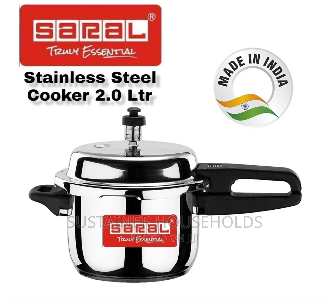 *Saral 2.0 LTR Stainless Steel Pressure Cooker*