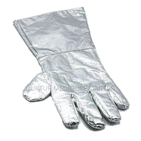Fire Gloves, Aluminised, Free Size Silver - main view
