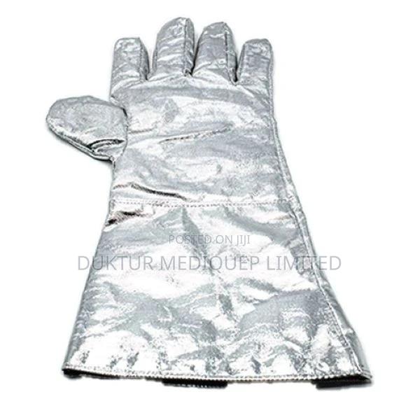 Fire Gloves, Aluminised, Free Size Silver - thumbnail 2