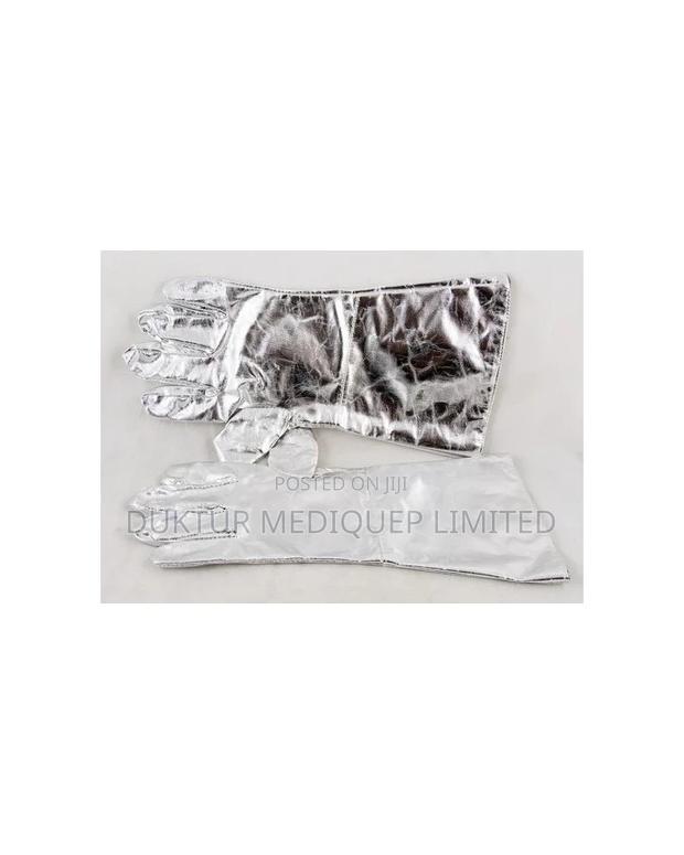 Fire Gloves, Aluminised, Free Size Silver - thumbnail 3
