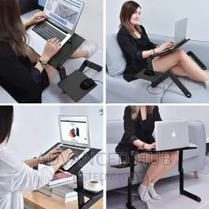 Adjustable Laptop Stand With Fab And Mouse Pad
