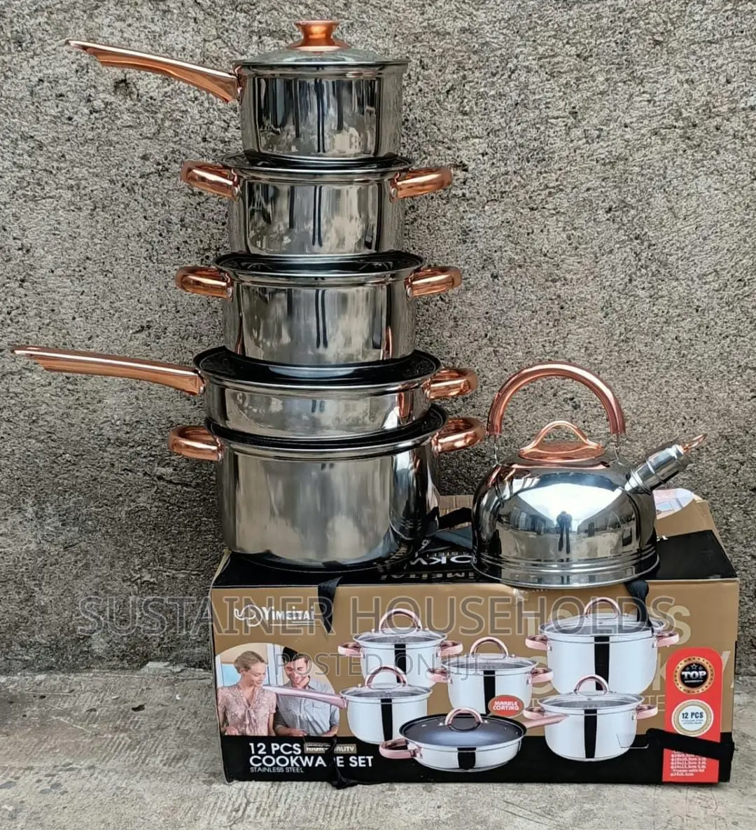 *12pc Cookware With Kettle-Yimeitai*