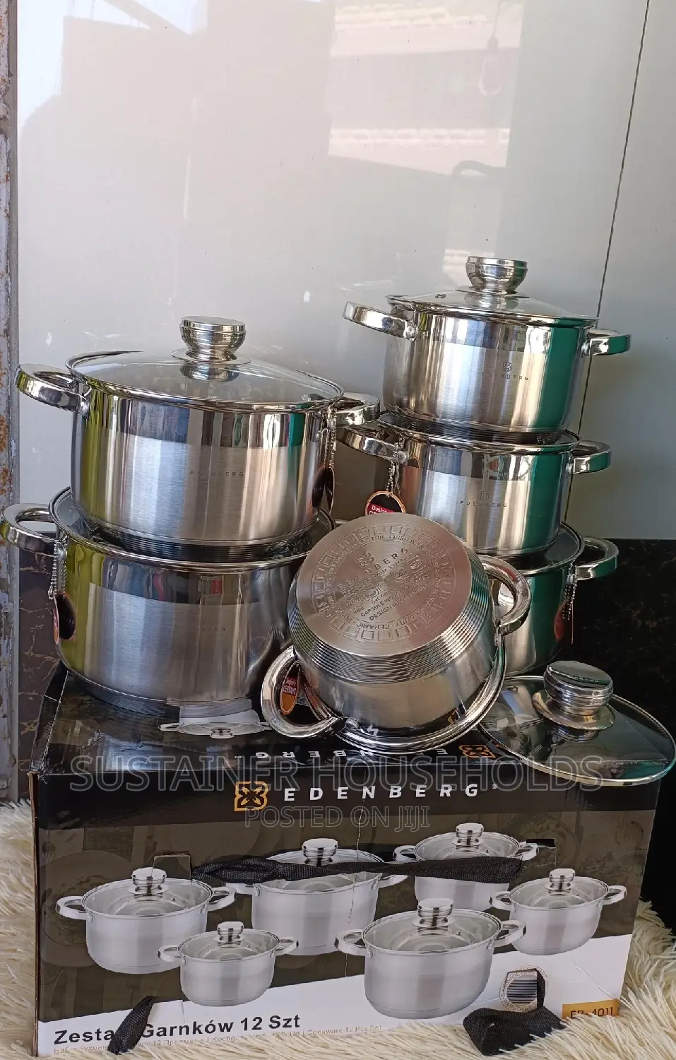  
*Edenberg Stainless Sufurias* 12pcs Quality Sufurias