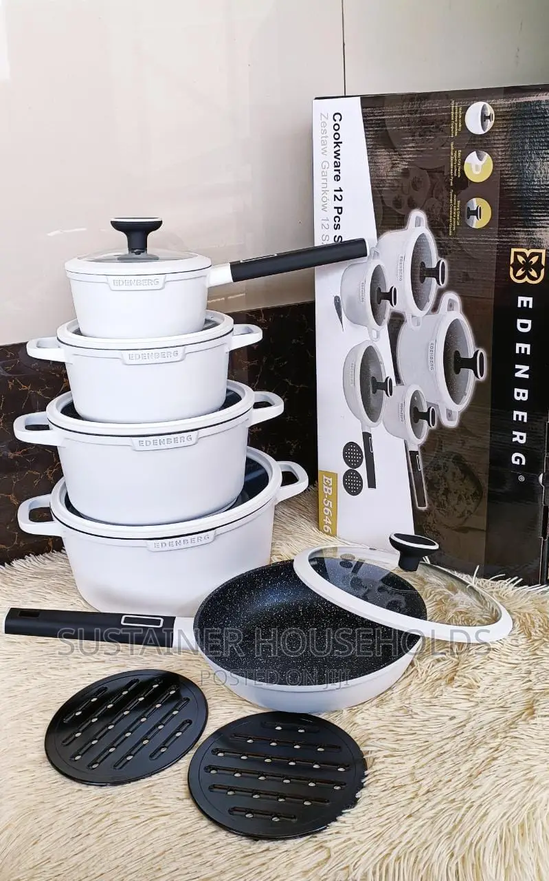 12pcs Edenberg Cookware*
White
