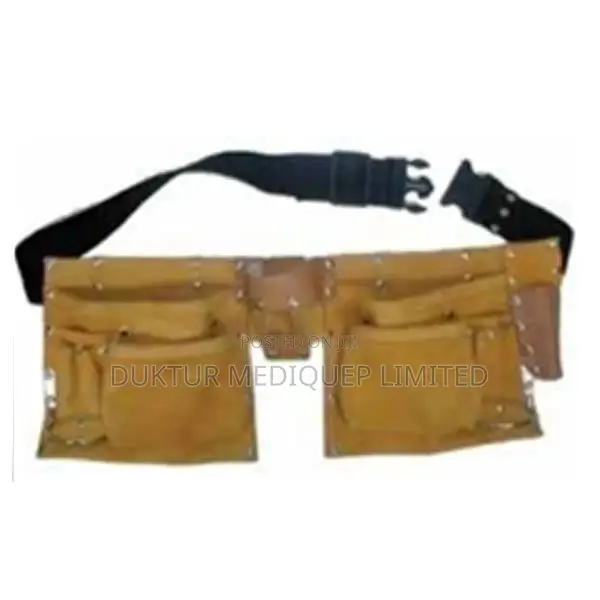 Leather Tool Holder With Reflective Strips Multi Pocket