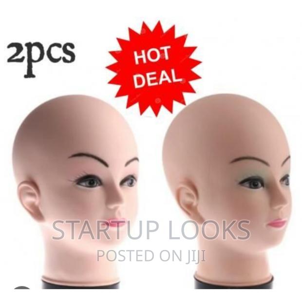 2pcs Bald Dummy Head Display Dummy
