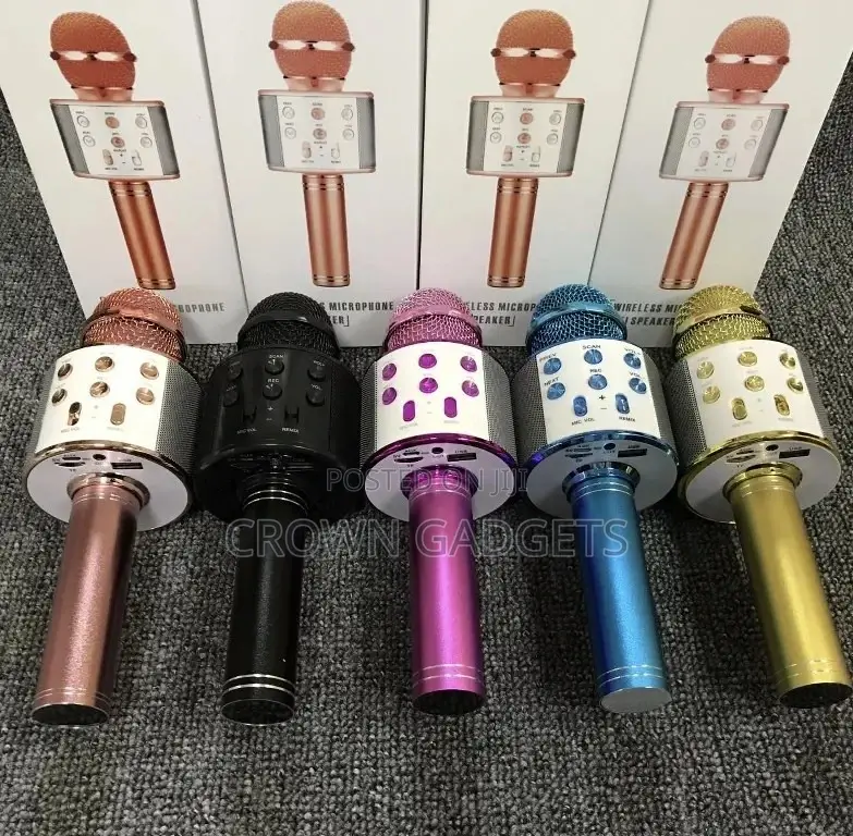 Bluetooth Karaoke Microphone Wireless Speaker Handheld Play