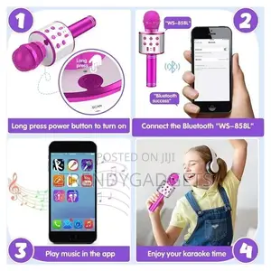 Bluetooth Karaoke Microphone, Wireless Rechargeable Mic
