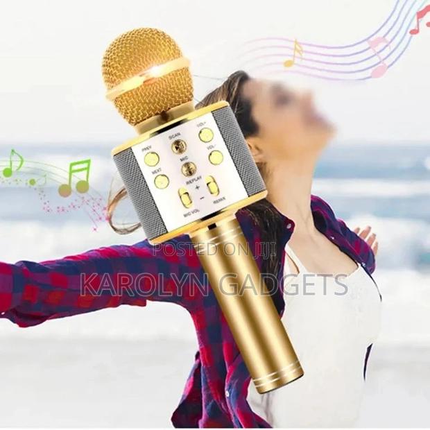 Bluetooth Karaoke Microphone Wireless Speaker Handheld Play