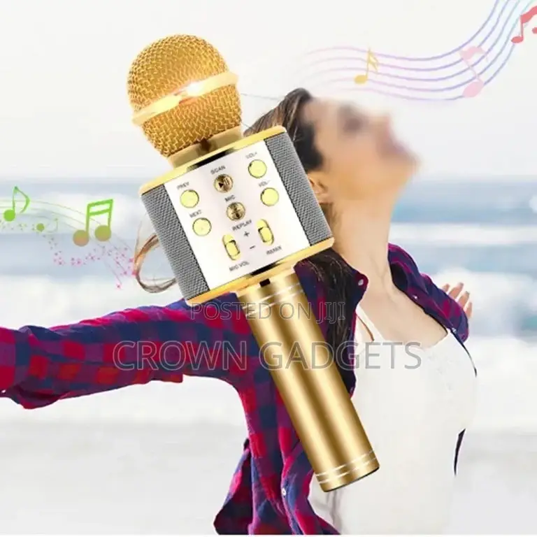 Bluetooth Karaoke Microphone Wireless Speaker Handheld Play