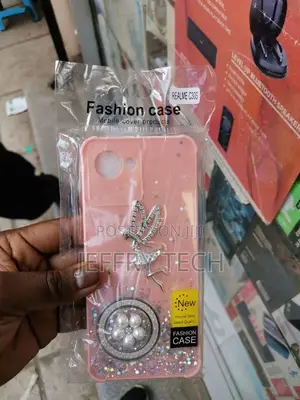 Glitter Phone Case for Realme C30s Lace Butterfly Cover