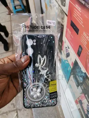Oppo Reno 7 5g Case Clear Glitter Sparkle Black